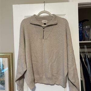 Universal Thread Tan Zip Up Sweater Knit Casual